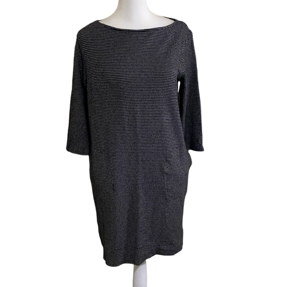 J Jill Black and White Patterned Women's Dress. Size S. Pockets.